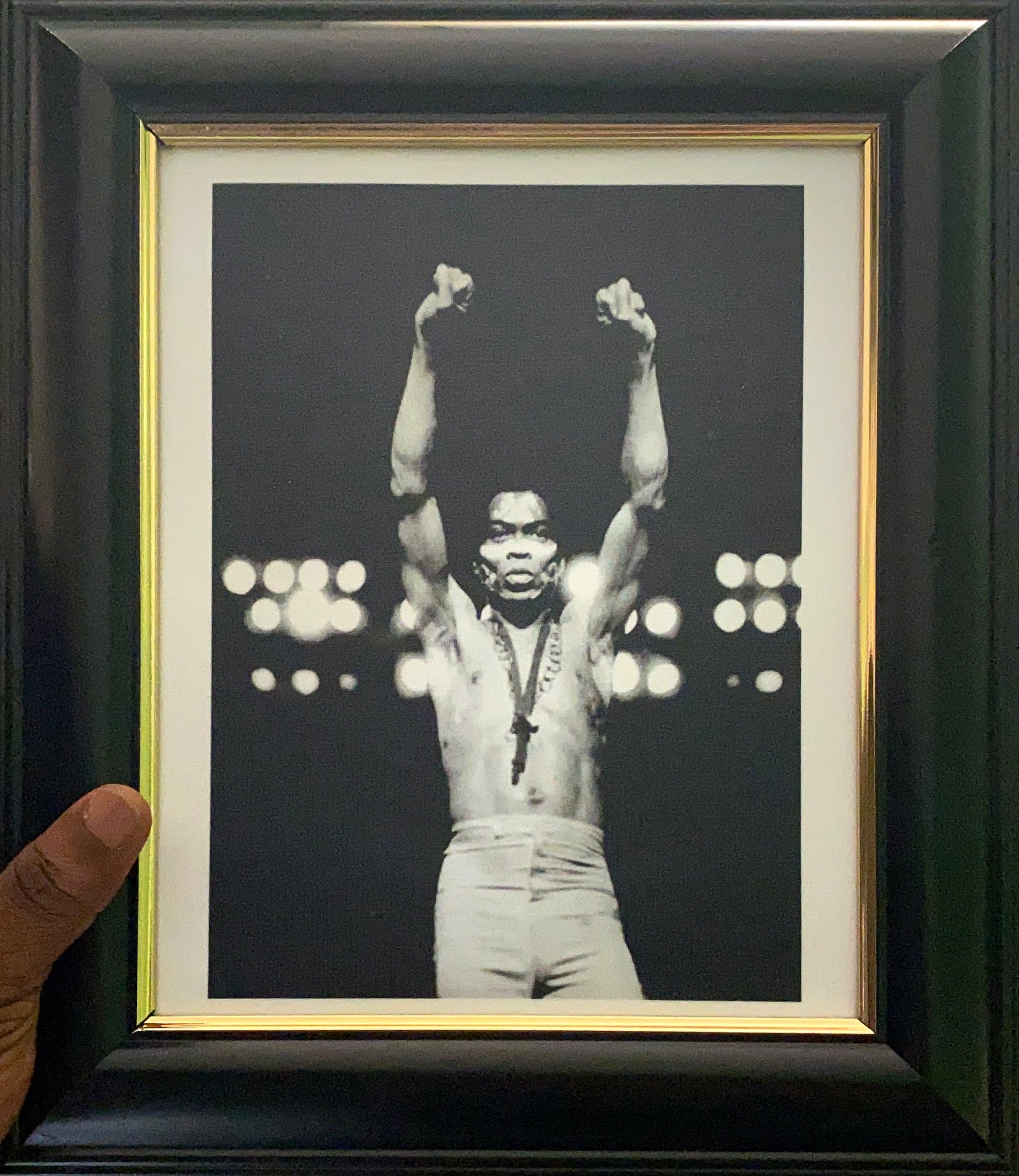 Stage portrait, 10×12 in black frame