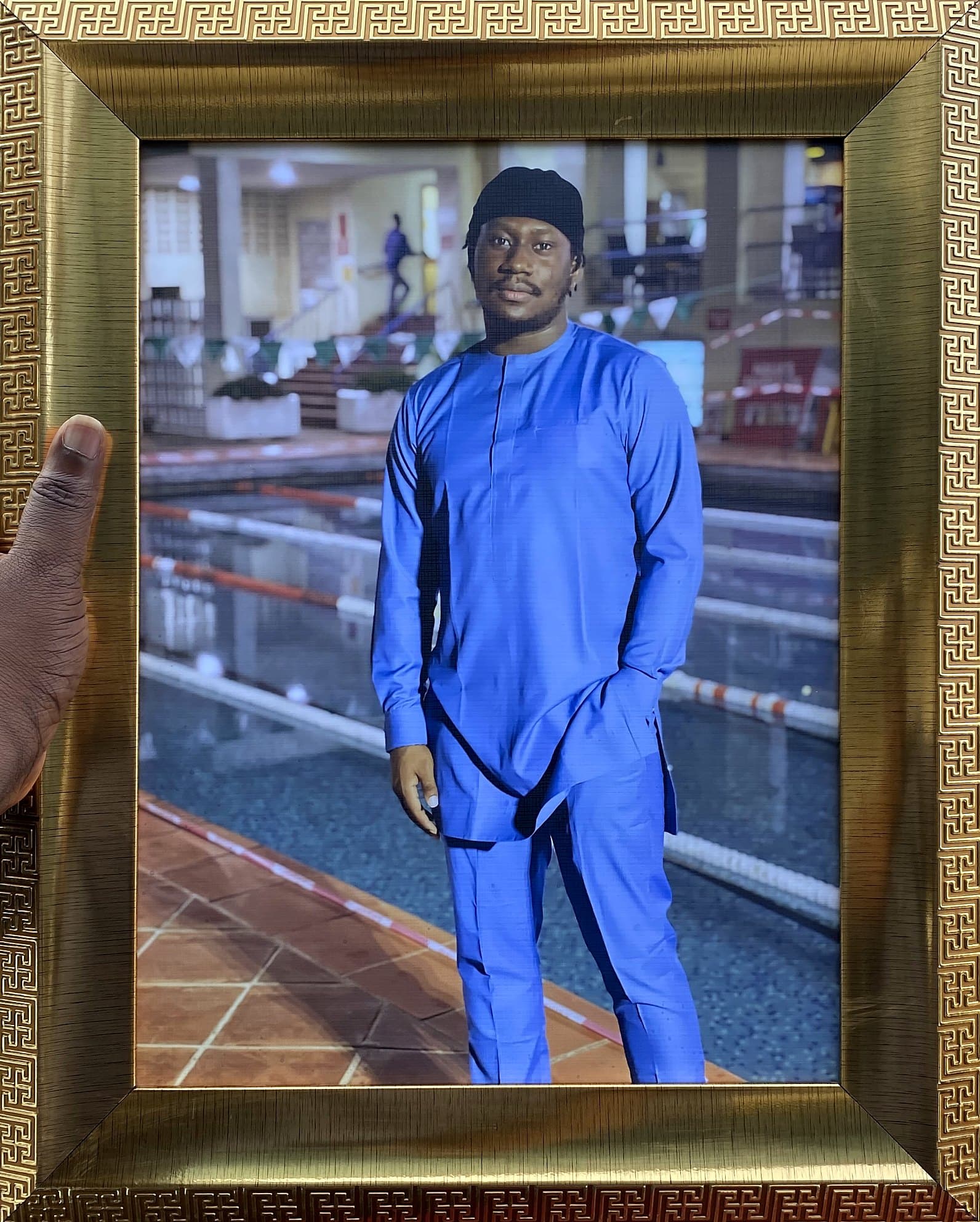 Portrait in gold, 12×16 in gold frame