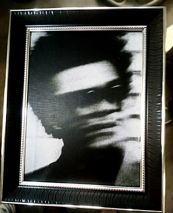 Motion portrait, 12×16 in silver frame