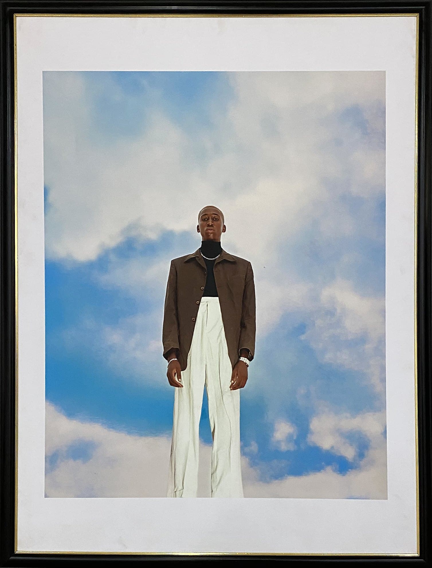 Sky portrait, 36×48 in black frame