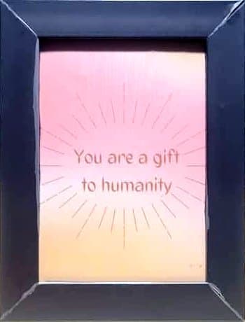 Gift quote, 8×10 in silver frame