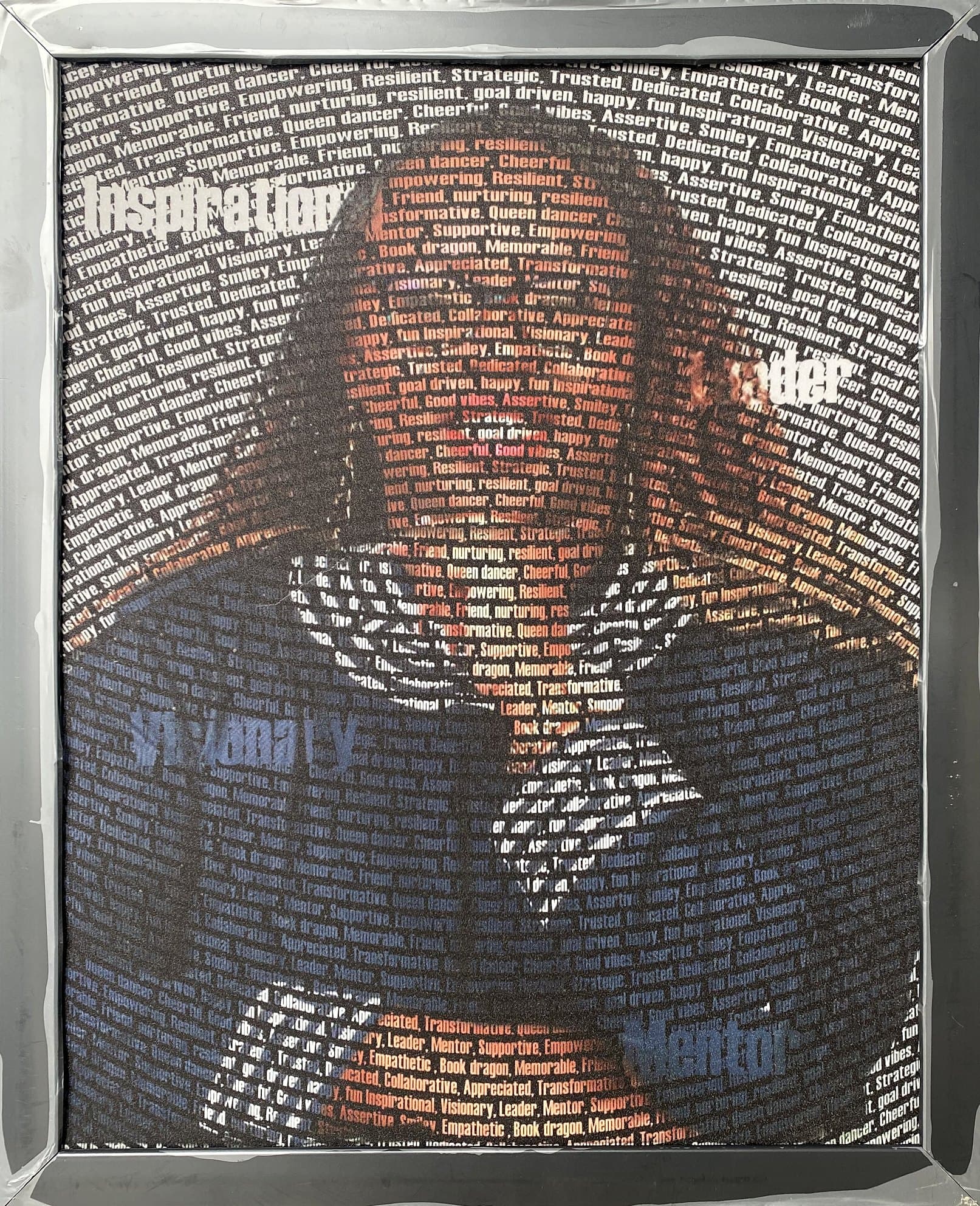 Inspirational leader, 20×24 in silver frame