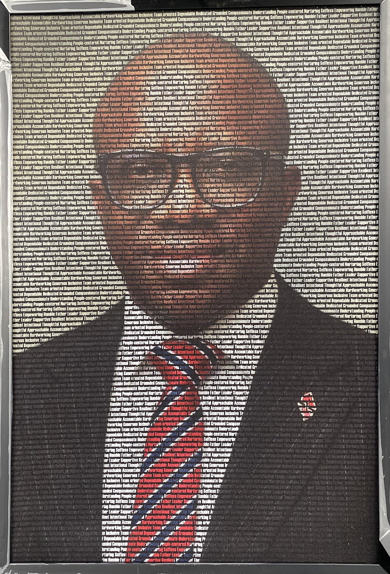Father and leader, 24×36 in black frame